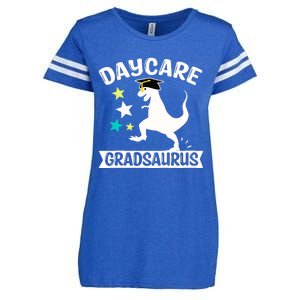 Daycare Gradsaurus Dinosaur Baby Boy Daycare Graduation Enza Ladies Jersey Football T-Shirt