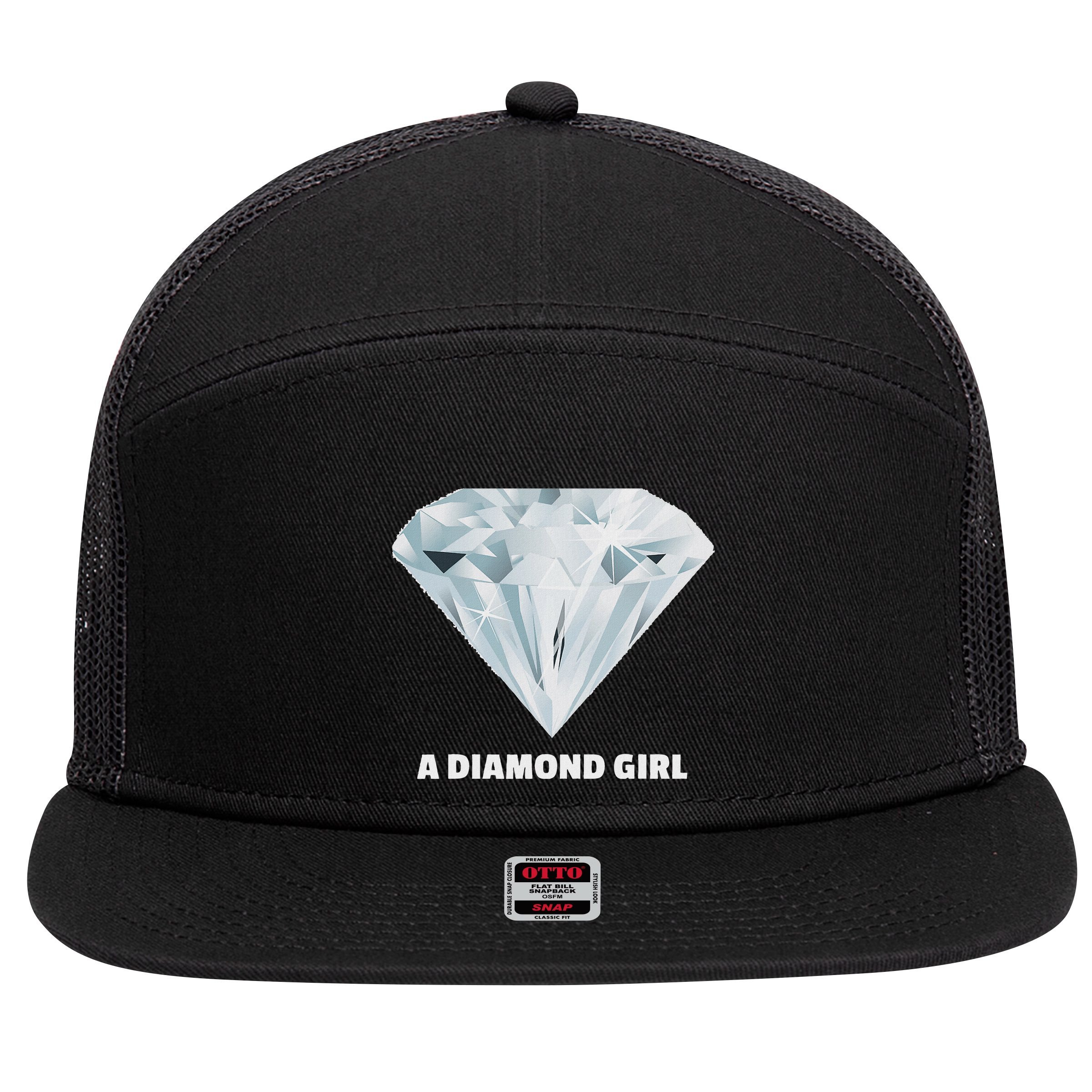 Diamond Girl Diamond 7 Panel Mesh Trucker Snapback Hat