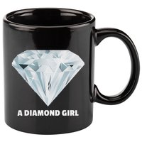 Diamond Girl Diamond 11oz C Handle Ceramic Mug