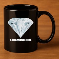 Diamond Girl Diamond 11oz C Handle Ceramic Mug