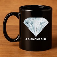 Diamond Girl Diamond 11oz C Handle Ceramic Mug