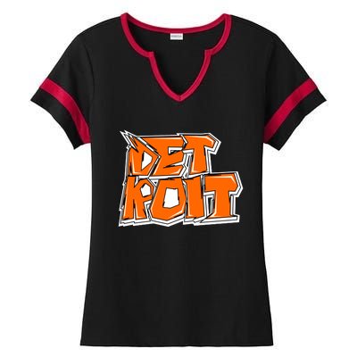 Detroit Graffiti Ladies Halftime Notch Neck Tee