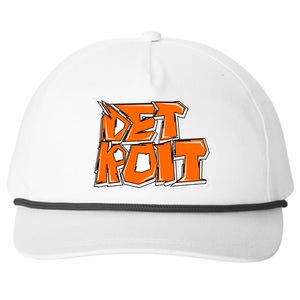 Detroit Graffiti Snapback Five-Panel Rope Hat