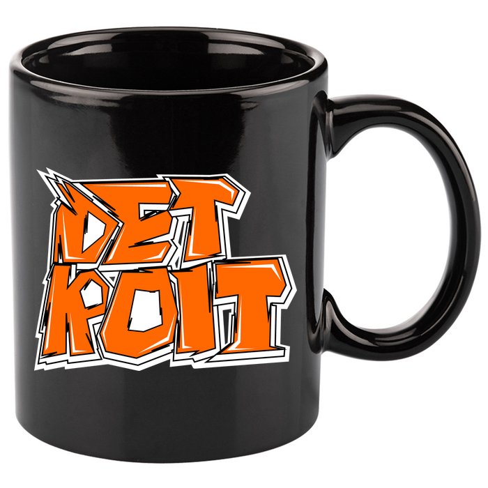 Detroit Graffiti 11oz C Handle Ceramic Mug