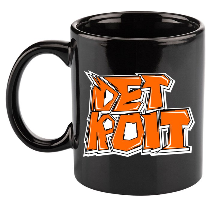Detroit Graffiti 11oz C Handle Ceramic Mug