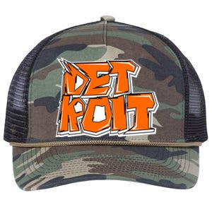 Detroit Graffiti Retro Rope Trucker Hat Cap