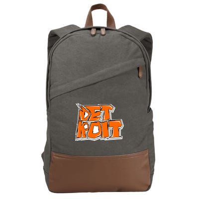 Detroit Graffiti Cotton Canvas Backpack