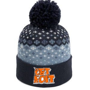 Detroit Graffiti The Baniff Cuffed Pom Beanie