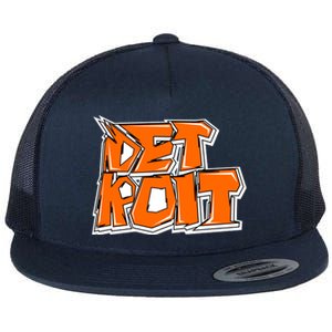 Detroit Graffiti Flat Bill Trucker Hat