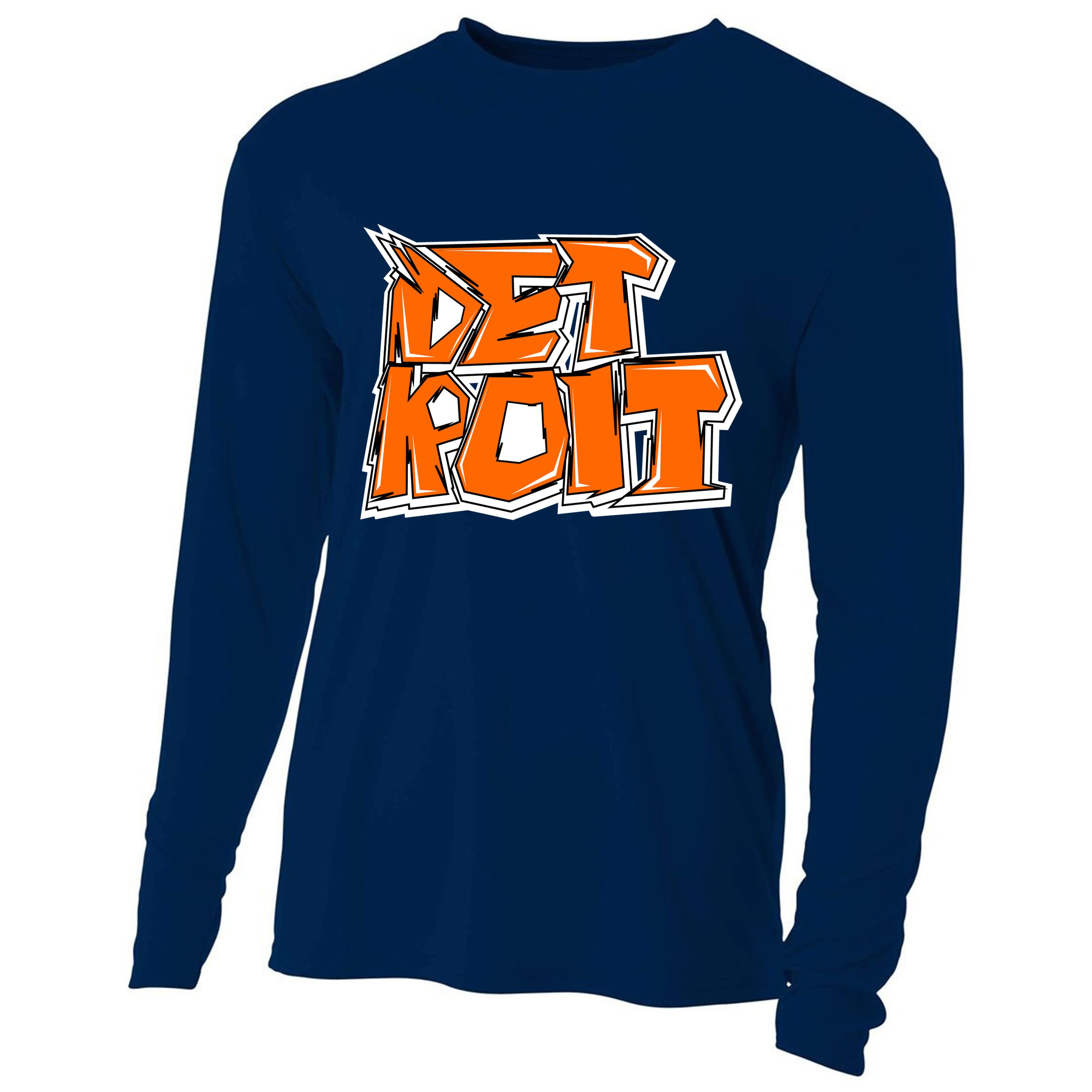 Detroit Graffiti Cooling Performance Long Sleeve Crew