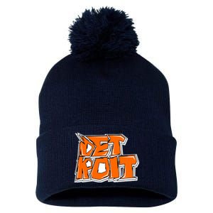 Detroit Graffiti Pom Pom 12in Knit Beanie