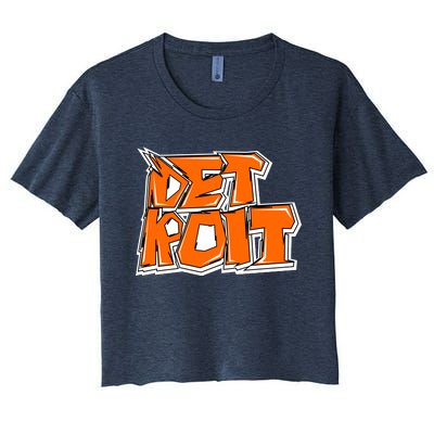 Detroit Graffiti Women's Crop Top Tee