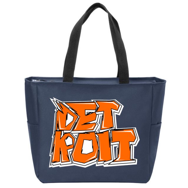 Detroit Graffiti Zip Tote Bag