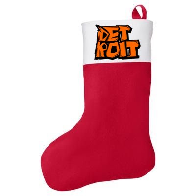 Detroit Graffiti Felt Holiday Christmas Stocking