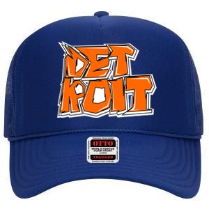 Detroit Graffiti High Crown Mesh Back Trucker Hat