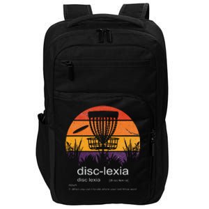 Disc Golf Disclexia Disc Golf Meme Funny Disc Golf Impact Tech Backpack