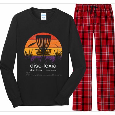 Disc Golf Disclexia Disc Golf Meme Funny Disc Golf Long Sleeve Pajama Set