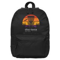 Disc Golf Disclexia Disc Golf Meme Funny Disc Golf 16 in Basic Backpack