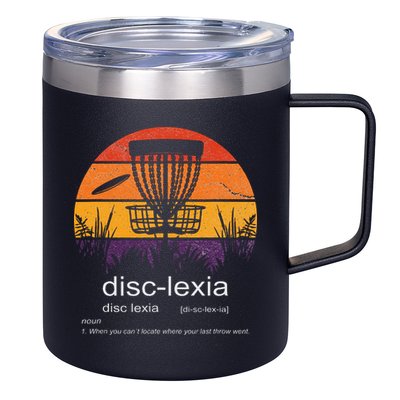 Disc Golf Disclexia Disc Golf Meme Funny Disc Golf 12oz Stainless Steel Coffee Mug