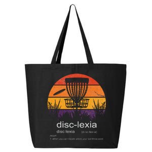 Disc Golf Disclexia Disc Golf Meme Funny Disc Golf 25L Jumbo Tote