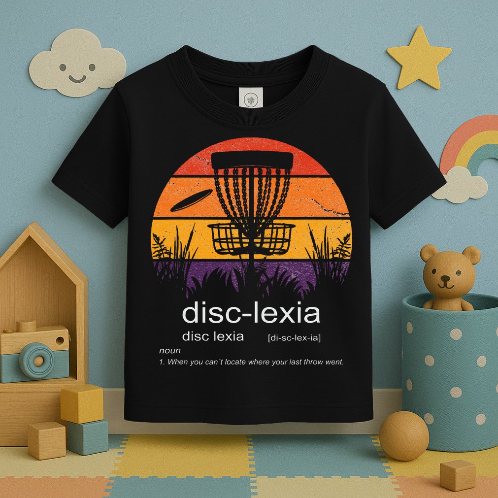 Disc Golf Disclexia Disc Golf Meme Funny Disc Golf Toddler T-Shirt