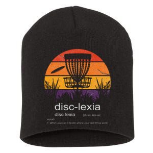 Disc Golf Disclexia Disc Golf Meme Funny Disc Golf Short Acrylic Beanie