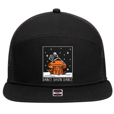 Dance Gavin Dance Graphic Design 7 Panel Mesh Trucker Snapback Hat