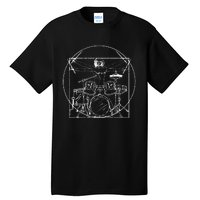 Drummer Gift Da Vinci Drums Drawing Present for Music Fans Tall T-Shirt