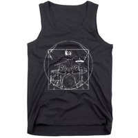 Drummer Gift Da Vinci Drums Drawing Present for Music Fans Tank Top