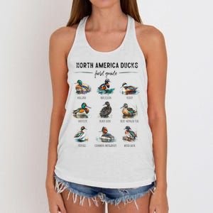 Ducks Guide Duck Lover Duck Guide Hunter Waterfowl Hunting Women's Knotted Racerback Tank