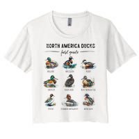 Ducks Guide Duck Lover Duck Guide Hunter Waterfowl Hunting Women's Crop Top Tee