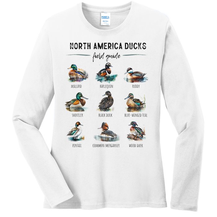 Ducks Guide Duck Lover Duck Guide Hunter Waterfowl Hunting Ladies Long Sleeve Shirt