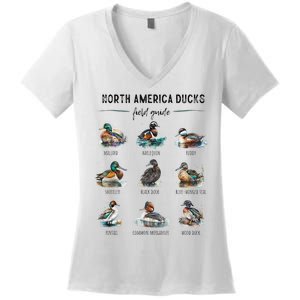 Ducks Guide Duck Lover Duck Guide Hunter Waterfowl Hunting Women's V-Neck T-Shirt