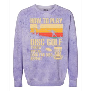 Disc Golf Design Disc Golfer Disc Golf Player Colorblast Crewneck Sweatshirt