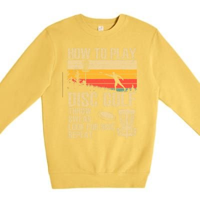 Disc Golf Design Disc Golfer Disc Golf Player Premium Crewneck Sweatshirt