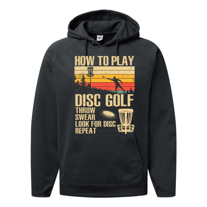 Disc Golf Design Disc Golfer Disc Golf Player Performance Fleece Hoodie