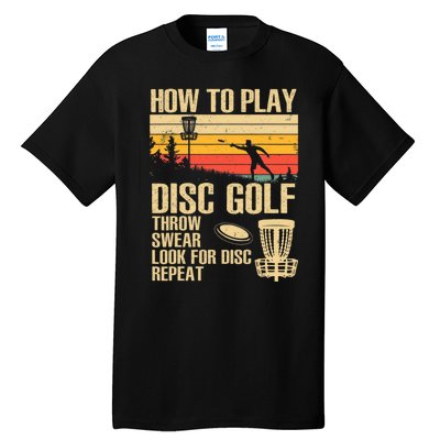 Disc Golf Design Disc Golfer Disc Golf Player Tall T-Shirt