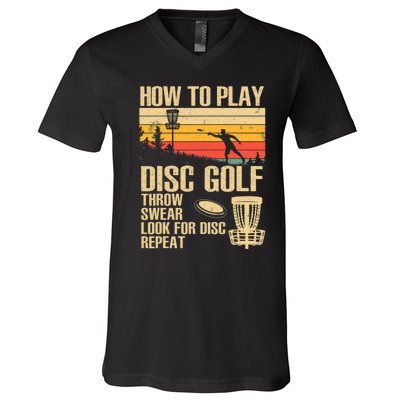 Disc Golf Design Disc Golfer Disc Golf Player V-Neck T-Shirt