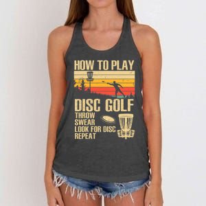 Disc Golf Design Disc Golfer Disc Golf Player Women's Knotted Racerback Tank