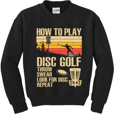 Disc Golf Design Disc Golfer Disc Golf Player Kids Sweatshirt