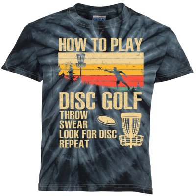 Disc Golf Design Disc Golfer Disc Golf Player Kids Tie-Dye T-Shirt