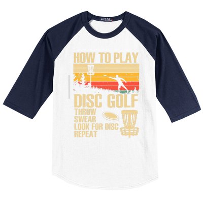 Disc Golf Design Disc Golfer Disc Golf Player Baseball Sleeve Shirt