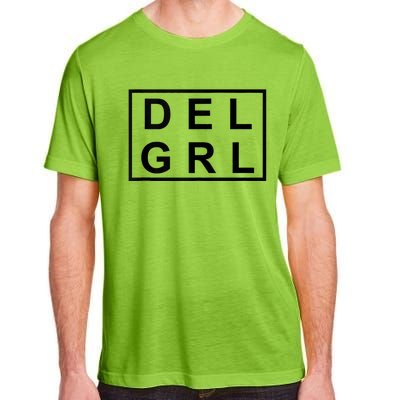 DEL GRL Delaware Girl Simple Black Design Adult ChromaSoft Performance T-Shirt