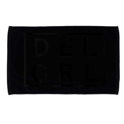 DEL GRL Delaware Girl Simple Black Design Microfiber Hand Towel