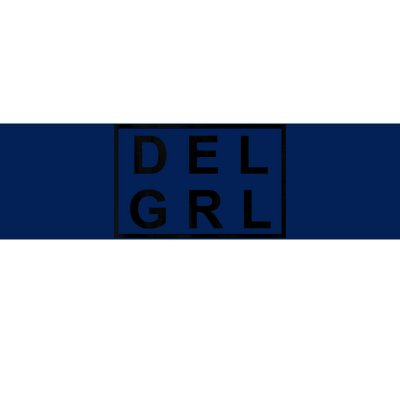 DEL GRL Delaware Girl Simple Black Design Bumper Sticker