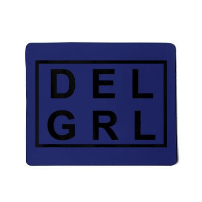 DEL GRL Delaware Girl Simple Black Design Mousepad