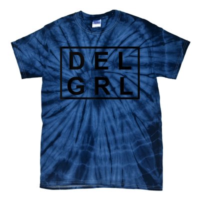 DEL GRL Delaware Girl Simple Black Design Tie-Dye T-Shirt