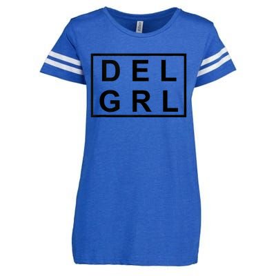 DEL GRL Delaware Girl Simple Black Design Enza Ladies Jersey Football T-Shirt