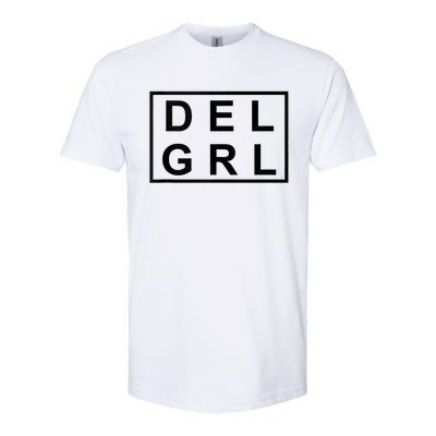 DEL GRL Delaware Girl Simple Black Design Softstyle CVC T-Shirt