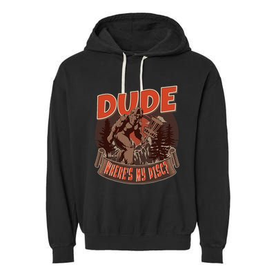 Disc Golf Dude Where's My Disc II Garment-Dyed Fleece Hoodie